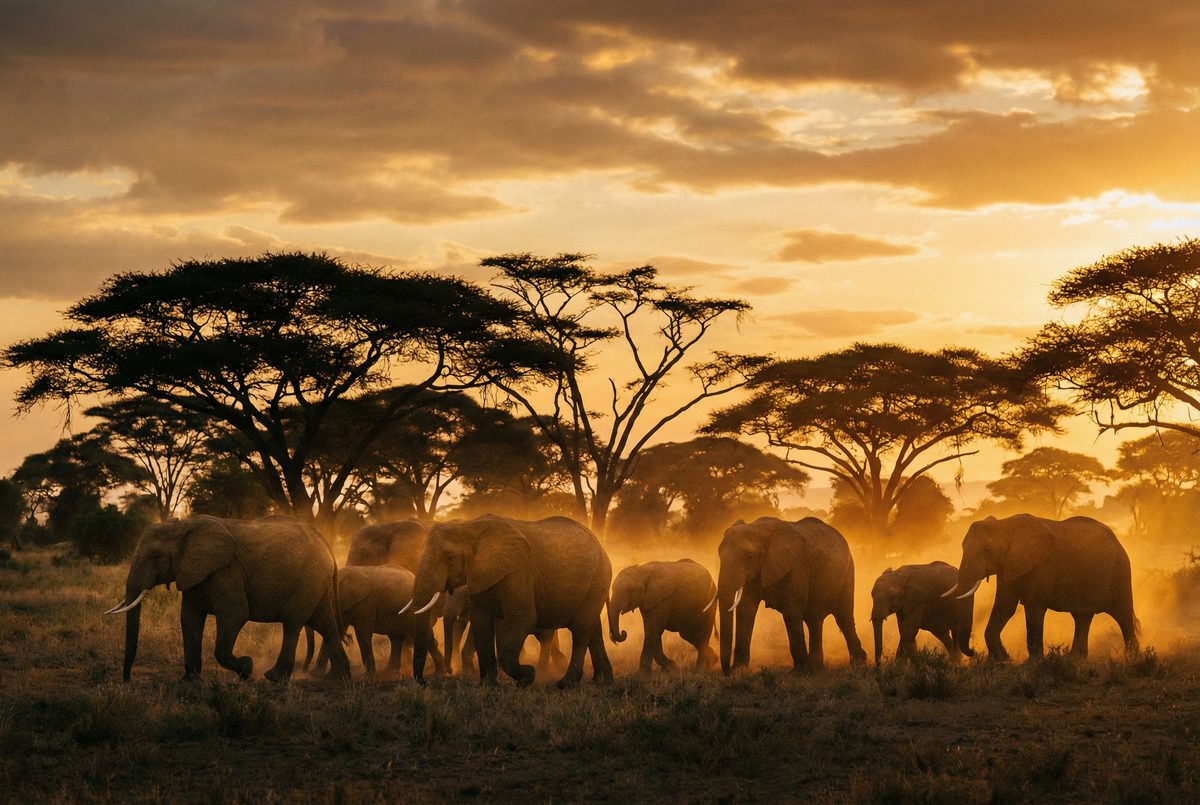 17c一起草非洲野生动物视频 非洲草原大象迁徙视频教程